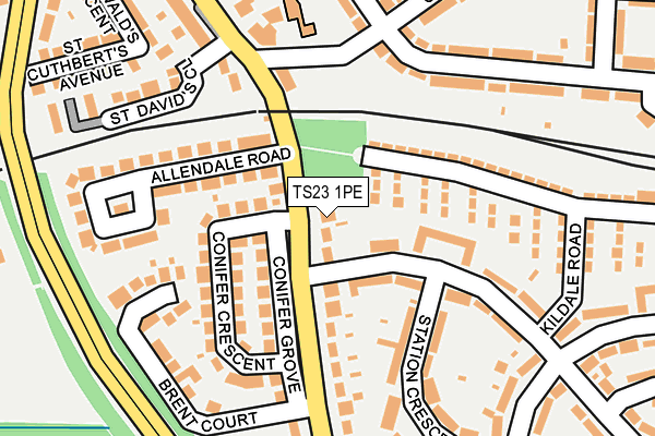 TS23 1PE map - OS OpenMap – Local (Ordnance Survey)