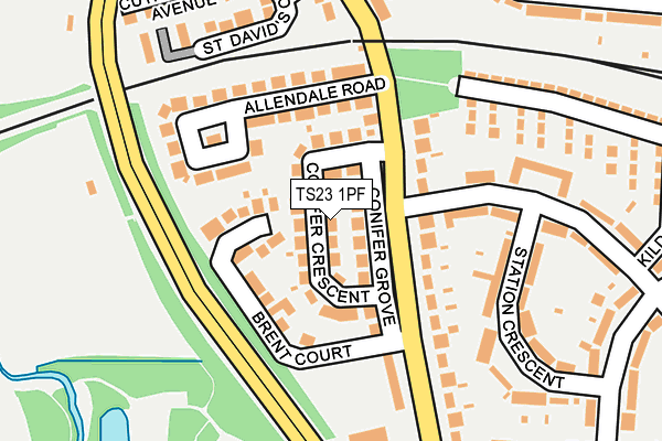 TS23 1PF map - OS OpenMap – Local (Ordnance Survey)
