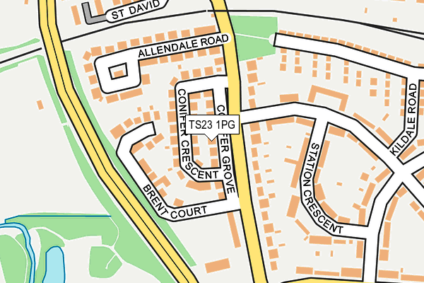 TS23 1PG map - OS OpenMap – Local (Ordnance Survey)