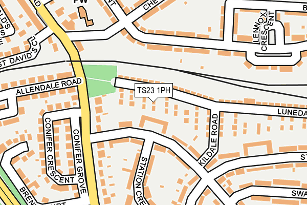 TS23 1PH map - OS OpenMap – Local (Ordnance Survey)