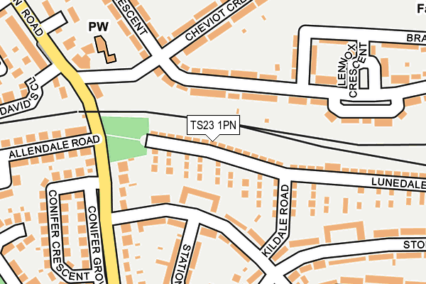 TS23 1PN map - OS OpenMap – Local (Ordnance Survey)