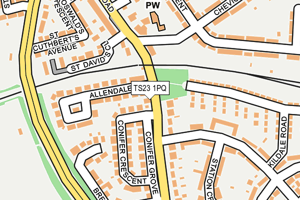TS23 1PQ map - OS OpenMap – Local (Ordnance Survey)