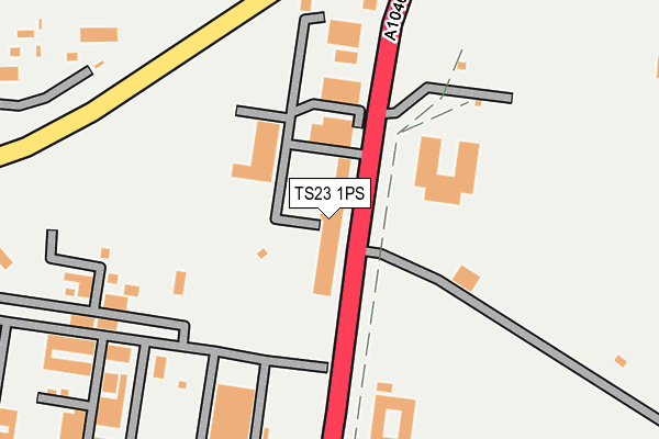TS23 1PS map - OS OpenMap – Local (Ordnance Survey)