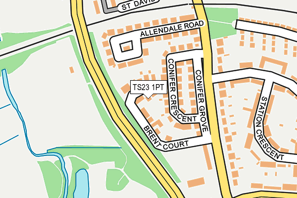 TS23 1PT map - OS OpenMap – Local (Ordnance Survey)