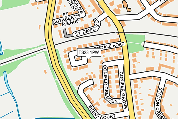 TS23 1PW map - OS OpenMap – Local (Ordnance Survey)