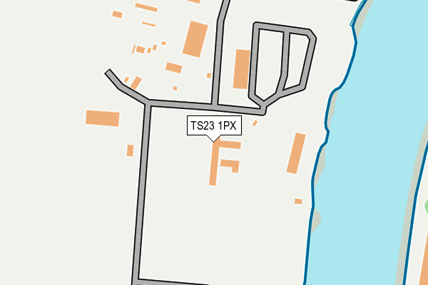 TS23 1PX map - OS OpenMap – Local (Ordnance Survey)