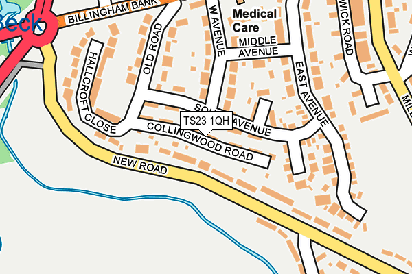 TS23 1QH map - OS OpenMap – Local (Ordnance Survey)