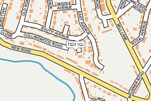 TS23 1QJ map - OS OpenMap – Local (Ordnance Survey)