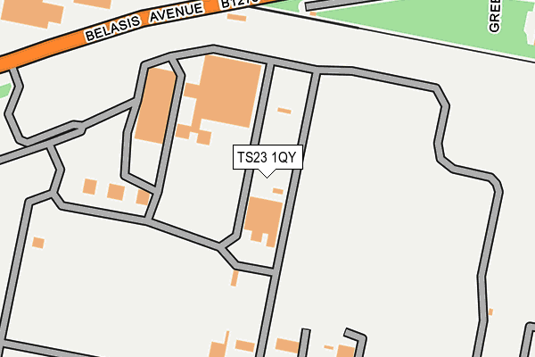 TS23 1QY map - OS OpenMap – Local (Ordnance Survey)