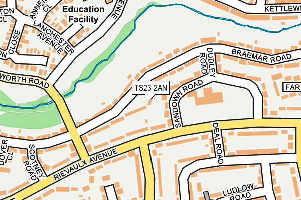 TS23 2AN map - OS OpenMap – Local (Ordnance Survey)