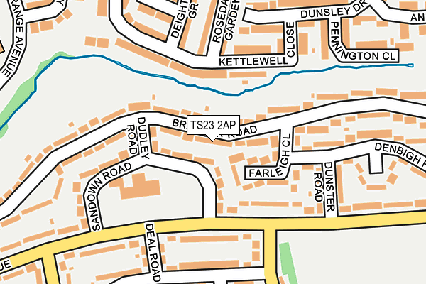 TS23 2AP map - OS OpenMap – Local (Ordnance Survey)