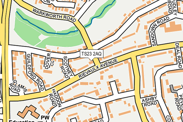 TS23 2AQ map - OS OpenMap – Local (Ordnance Survey)