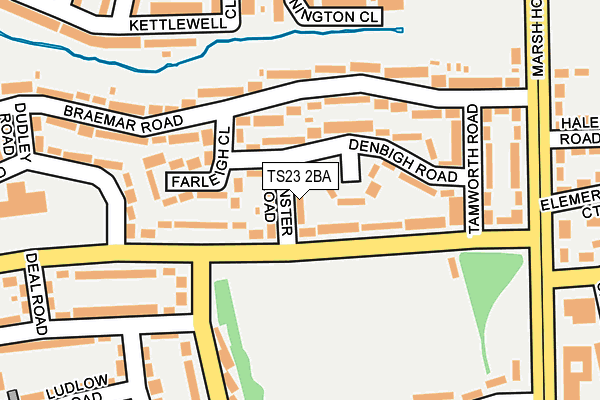 TS23 2BA map - OS OpenMap – Local (Ordnance Survey)