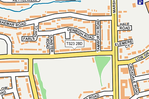 TS23 2BD map - OS OpenMap – Local (Ordnance Survey)