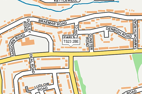 TS23 2BE map - OS OpenMap – Local (Ordnance Survey)