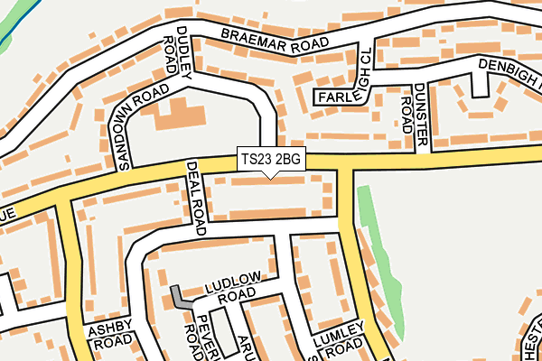 TS23 2BG map - OS OpenMap – Local (Ordnance Survey)