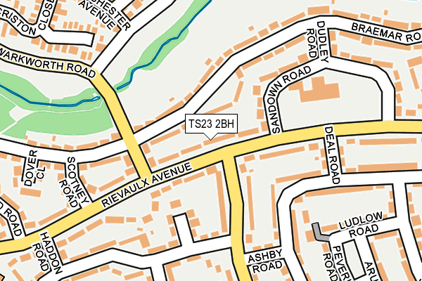 TS23 2BH map - OS OpenMap – Local (Ordnance Survey)