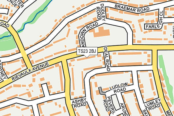 TS23 2BJ map - OS OpenMap – Local (Ordnance Survey)