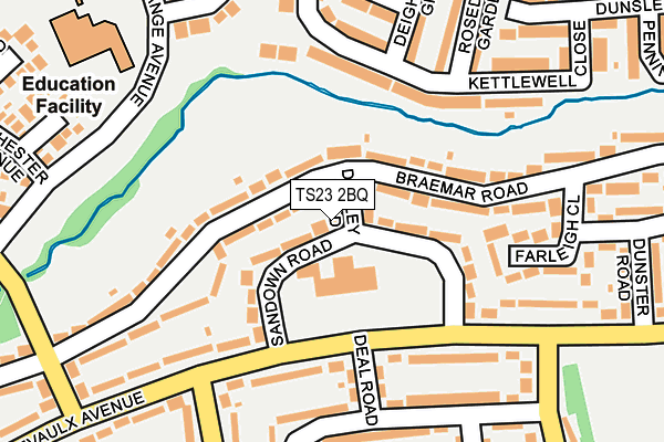 TS23 2BQ map - OS OpenMap – Local (Ordnance Survey)