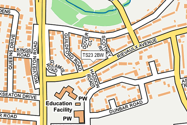 TS23 2BW map - OS OpenMap – Local (Ordnance Survey)