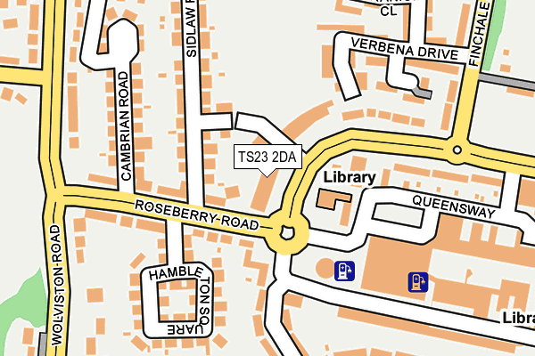 TS23 2DA map - OS OpenMap – Local (Ordnance Survey)