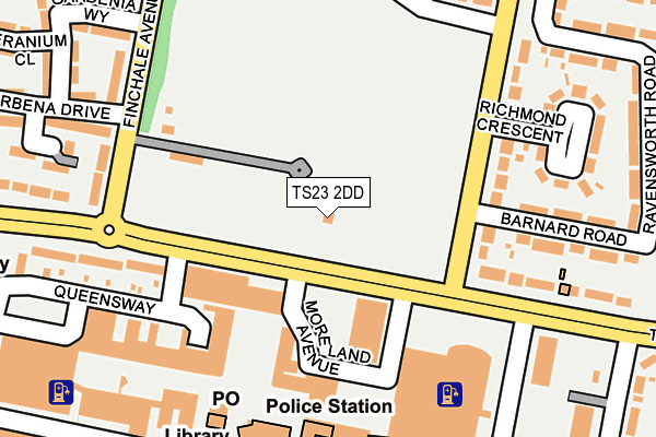 TS23 2DD map - OS OpenMap – Local (Ordnance Survey)