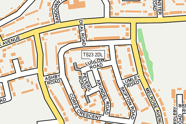 TS23 2DL map - OS OpenMap – Local (Ordnance Survey)