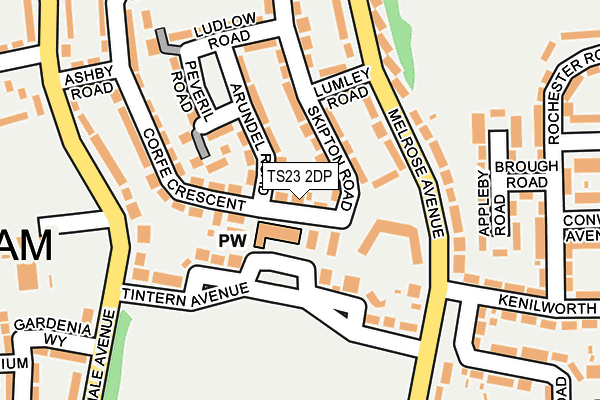 TS23 2DP map - OS OpenMap – Local (Ordnance Survey)