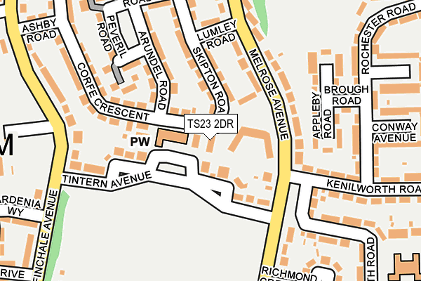 TS23 2DR map - OS OpenMap – Local (Ordnance Survey)