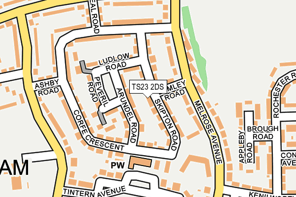 TS23 2DS map - OS OpenMap – Local (Ordnance Survey)