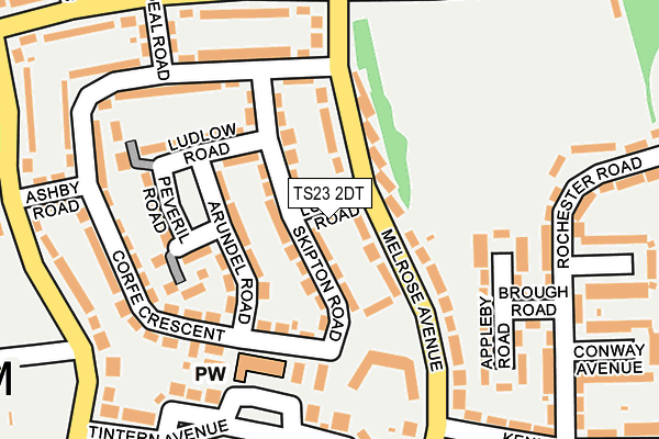 TS23 2DT map - OS OpenMap – Local (Ordnance Survey)