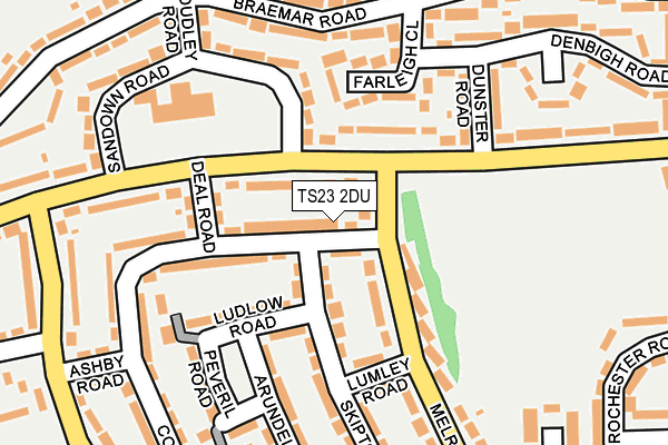 TS23 2DU map - OS OpenMap – Local (Ordnance Survey)