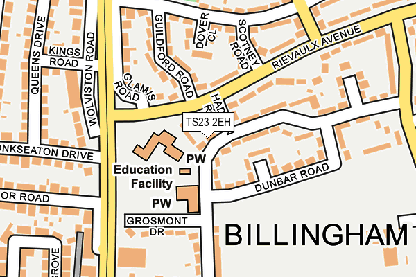 TS23 2EH map - OS OpenMap – Local (Ordnance Survey)