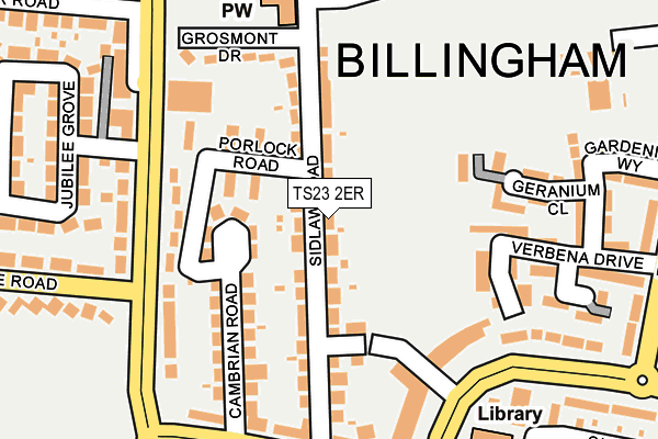 TS23 2ER map - OS OpenMap – Local (Ordnance Survey)