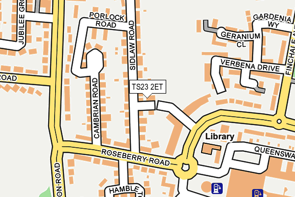 TS23 2ET map - OS OpenMap – Local (Ordnance Survey)