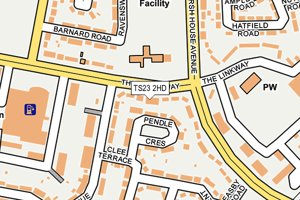 TS23 2HD map - OS OpenMap – Local (Ordnance Survey)