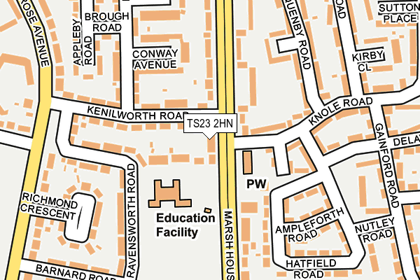 TS23 2HN map - OS OpenMap – Local (Ordnance Survey)