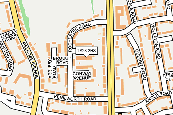 TS23 2HS map - OS OpenMap – Local (Ordnance Survey)