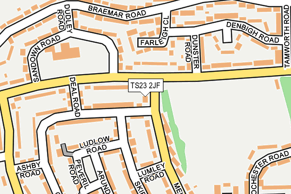 TS23 2JF map - OS OpenMap – Local (Ordnance Survey)