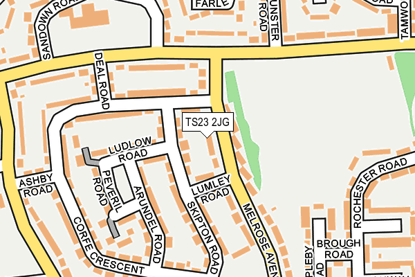 TS23 2JG map - OS OpenMap – Local (Ordnance Survey)