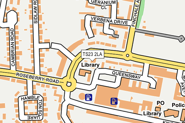 TS23 2LA map - OS OpenMap – Local (Ordnance Survey)