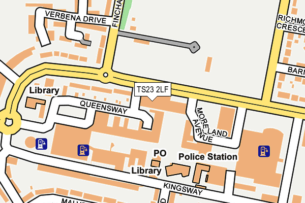 TS23 2LF map - OS OpenMap – Local (Ordnance Survey)