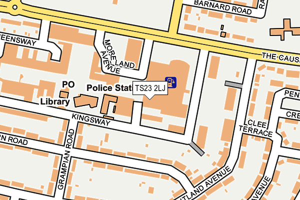 TS23 2LJ map - OS OpenMap – Local (Ordnance Survey)