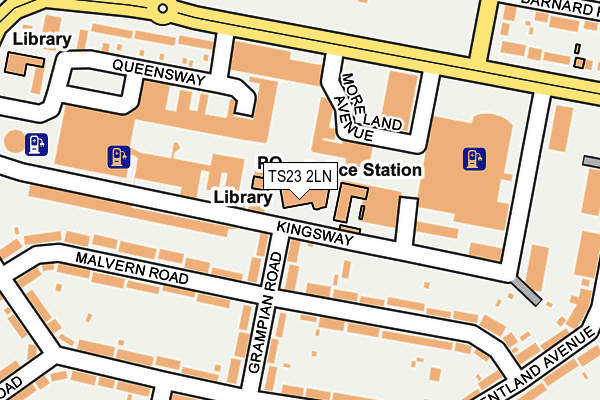 TS23 2LN map - OS OpenMap – Local (Ordnance Survey)