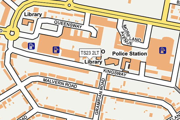 TS23 2LT map - OS OpenMap – Local (Ordnance Survey)