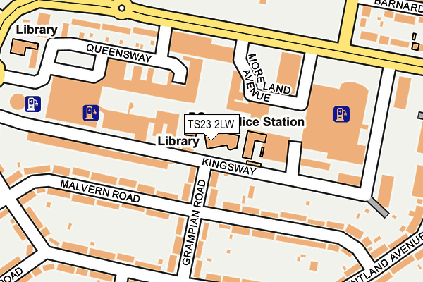 TS23 2LW map - OS OpenMap – Local (Ordnance Survey)