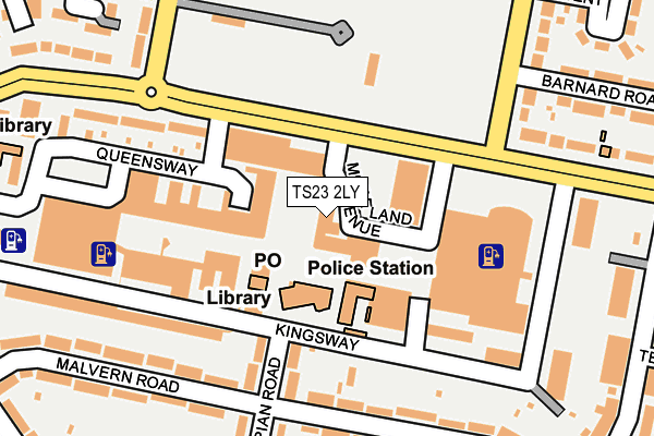 TS23 2LY map - OS OpenMap – Local (Ordnance Survey)