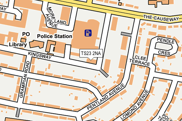 TS23 2NA map - OS OpenMap – Local (Ordnance Survey)