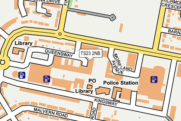 TS23 2NB map - OS OpenMap – Local (Ordnance Survey)