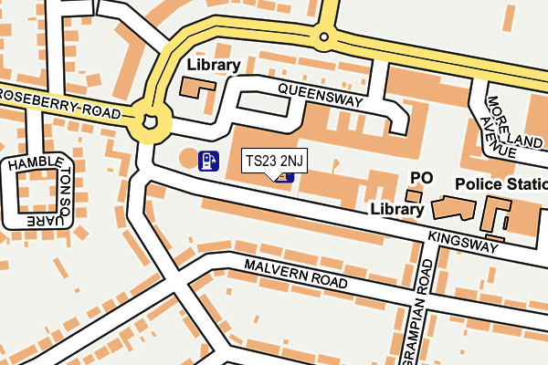 TS23 2NJ map - OS OpenMap – Local (Ordnance Survey)